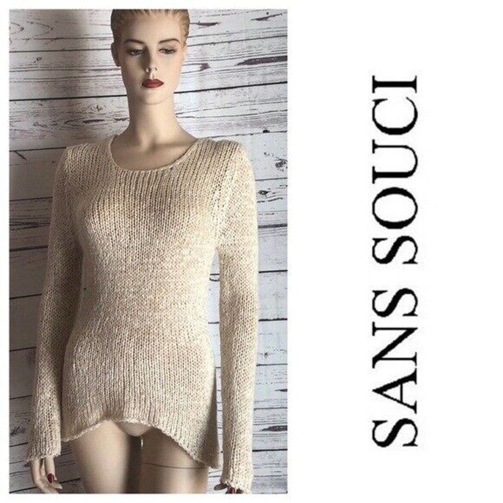 Sans Souci open knit cream‎ ivory sweater